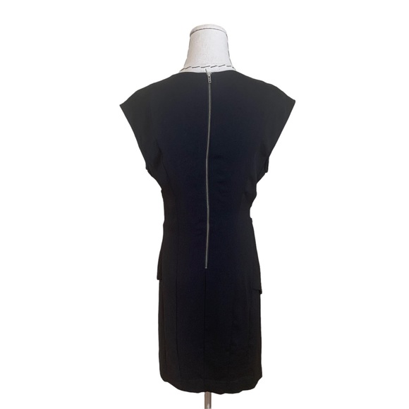 Helmut Lang Draped Black Mini Dress Size 0 - Picture 8 of 12